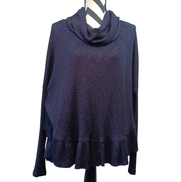 Anthropologie 9-H15 STCL Orley Metallic Cowl Neck Sweater - Picture 3 of 16